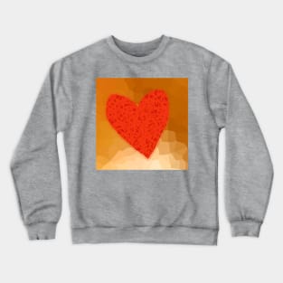 Red Heart on Gold Mosaic Crewneck Sweatshirt